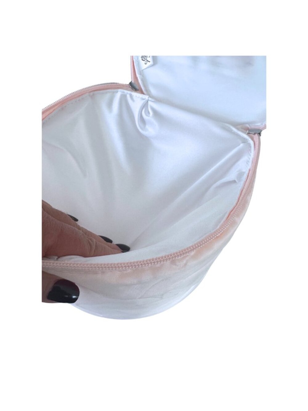 ABC Breast Form Travel Case Pink Nylon Embroidered Prosthesis Storage Bag - Picture 4 of 5